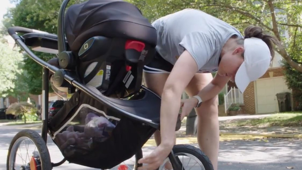 fixed wheel jogging stroller