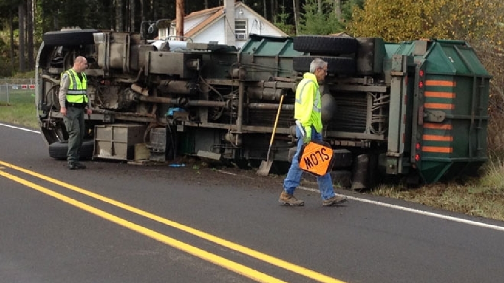 Garbage Truck Overturns Near Cottage Grove Kval