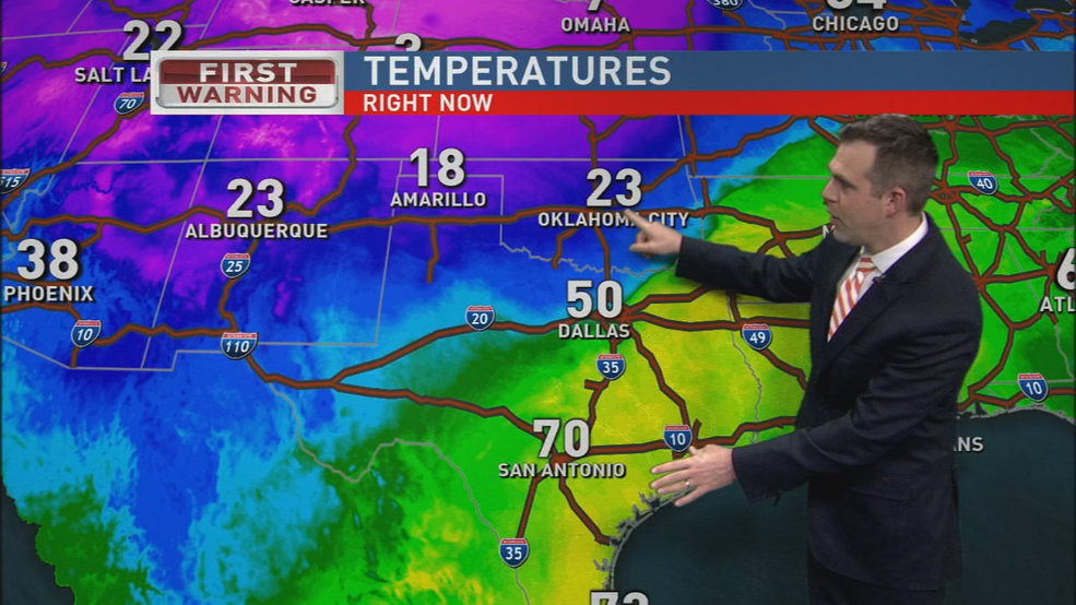 It's going to get COLD! Temperatures will drop behind cold front KABB