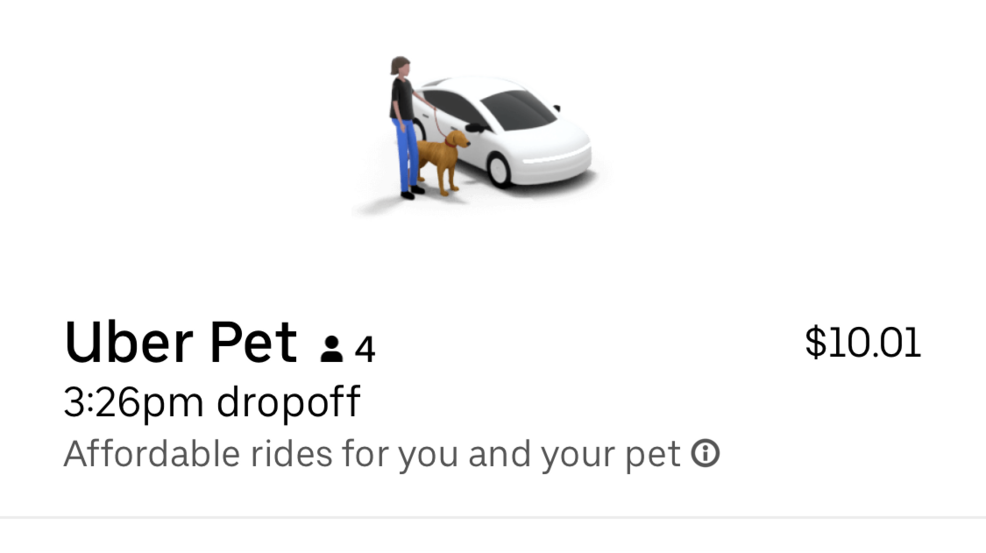 'Uber Pet' now available in Las Vegas for riders with animal companions