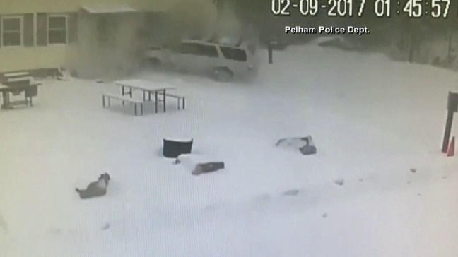 Caught on camera: SUV slams into house