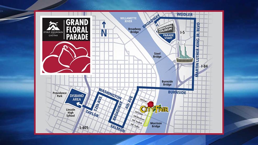 Rose Festival's Grand Floral Parade map and traffic closures KATU