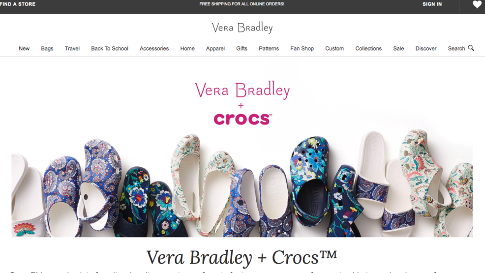 crocs and vera bradley