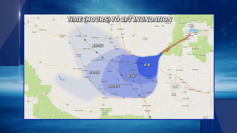 Animated map Bakersfield would be flooded within hours if Isabella