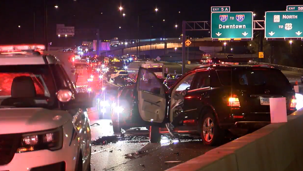 2 Dead, 3 Seriously Injured After Car Crash And Fire On I-295 In DC | WJLA